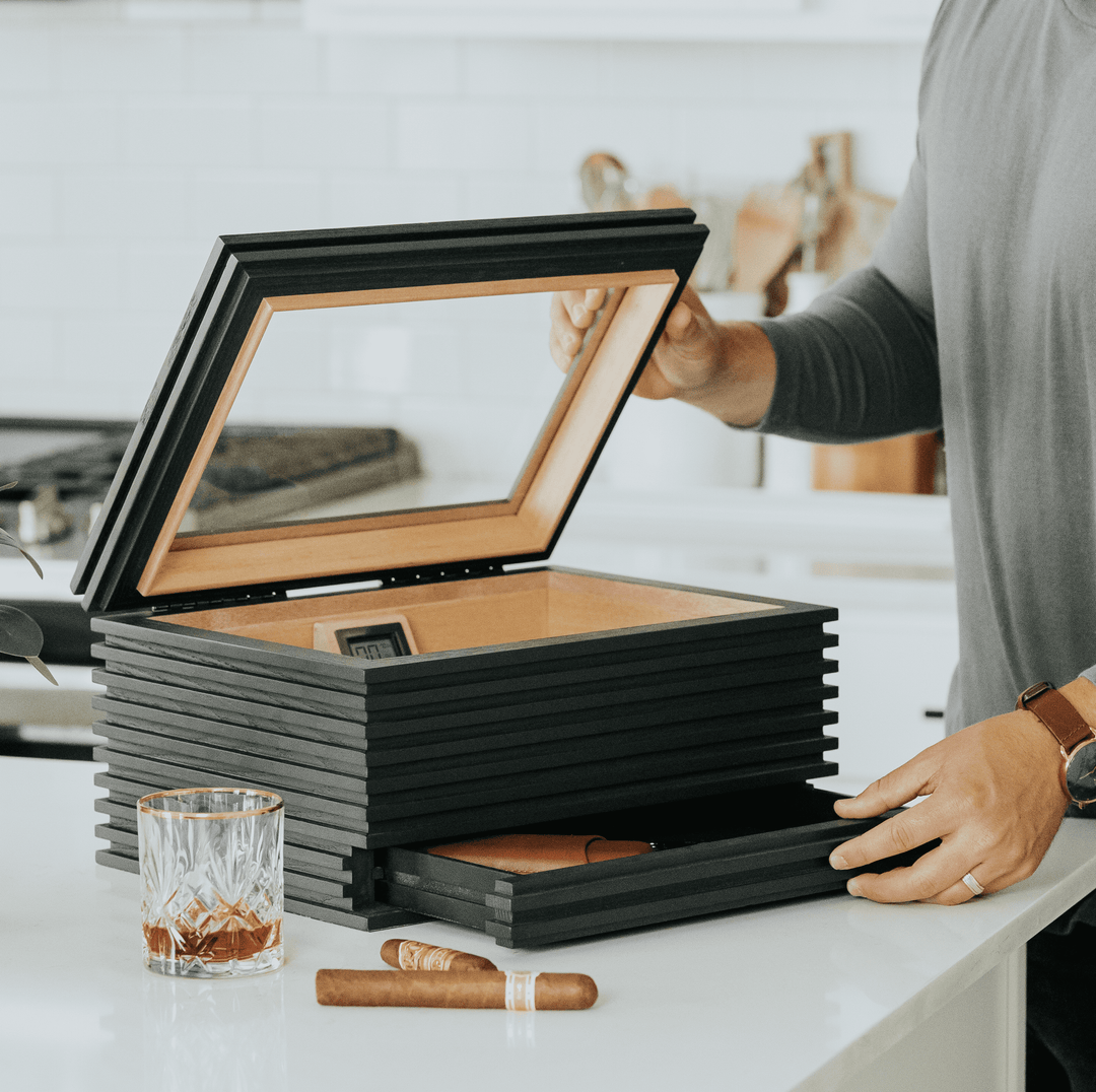 KOBI Glass Top Humidor by Case Elegance