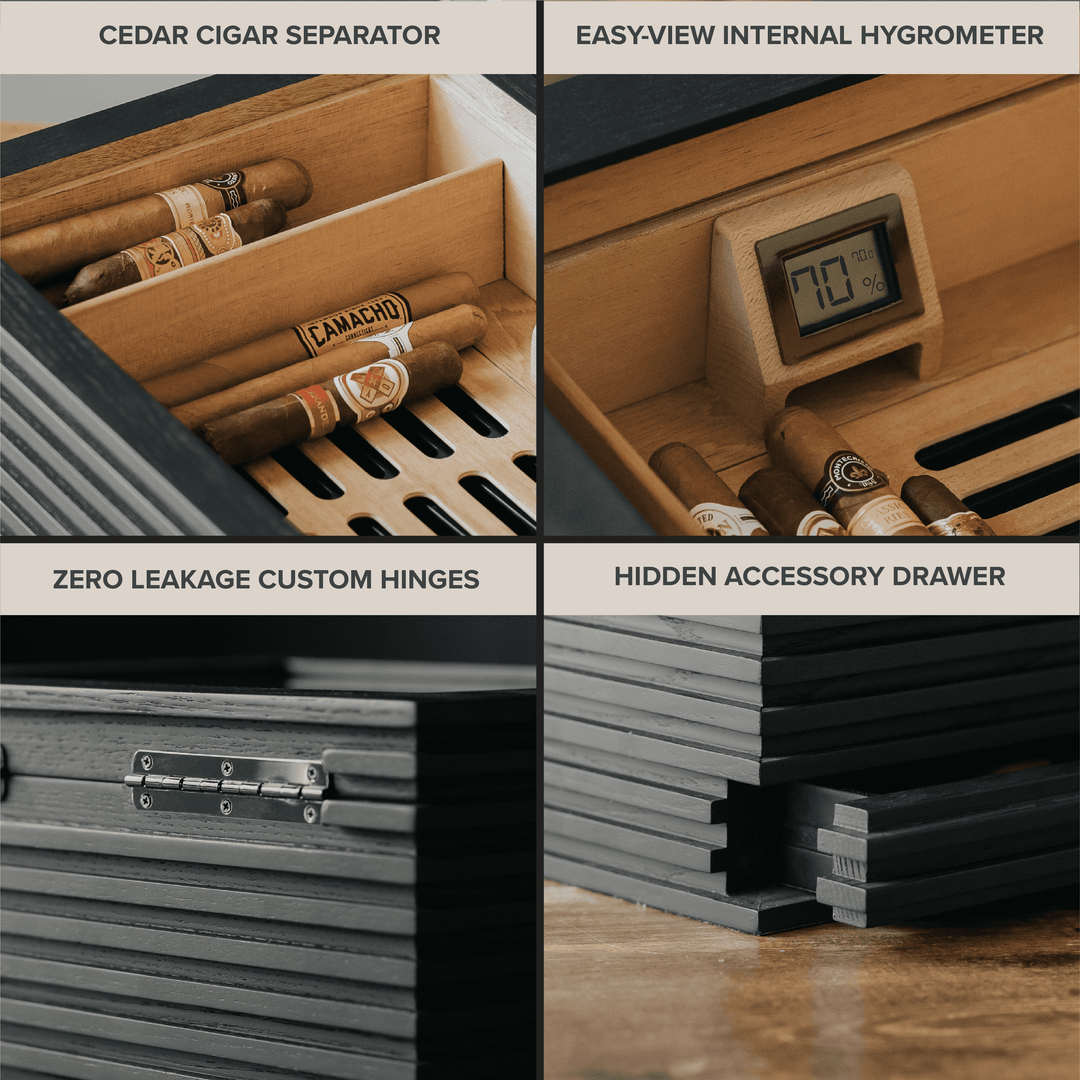 KOBI Glass Top Humidor by Case Elegance