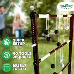 Wooden Ladder Ball Game Set by Swooc Games