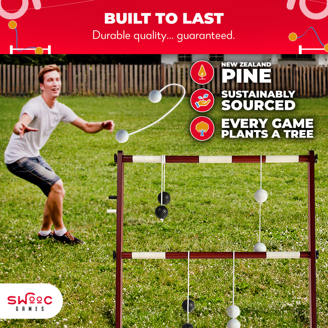 Wooden Ladder Ball Game Set