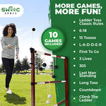Wooden Ladder Ball Game Set by Swooc Games