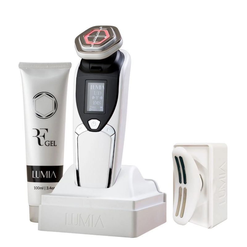 Lumia Face & Neck Set - Experto PRO Infrared LED+RF+EMS Facial Therapy Device & Neck-lifting Therapy