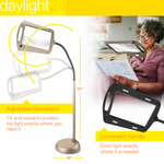 Daylight24 Full Page Magnifier Floor Lamp - Black Finish