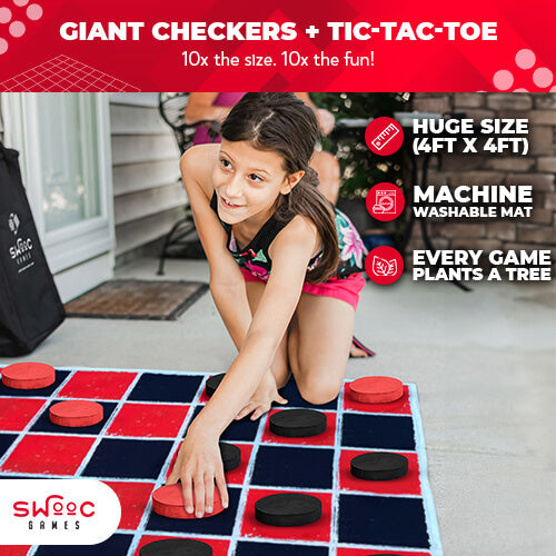 Giant Checkers & Tic Tac Toe Game by Swooc Games