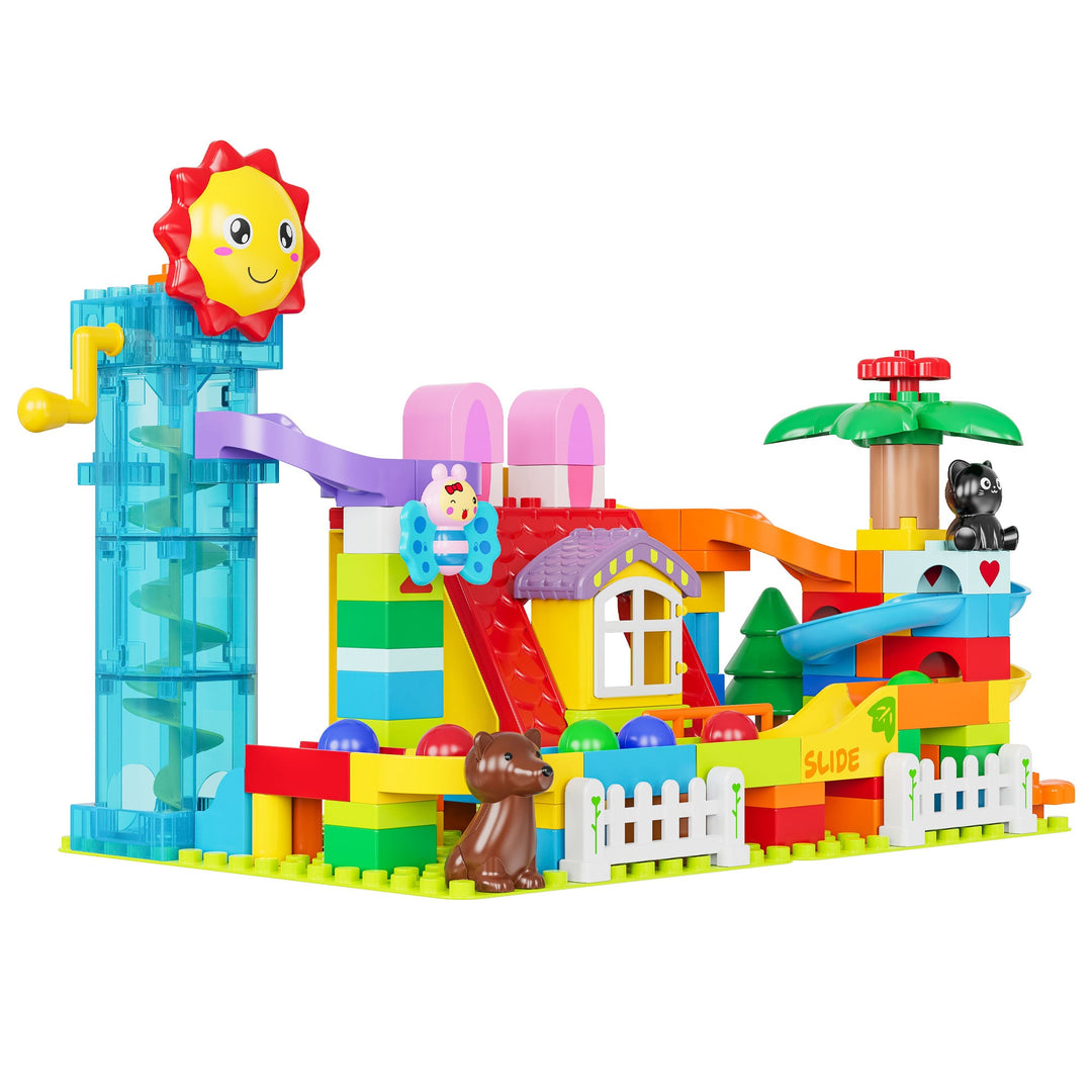 Contixo MK1 Marble Track Building Set, 118 Pieces, Ages 3+