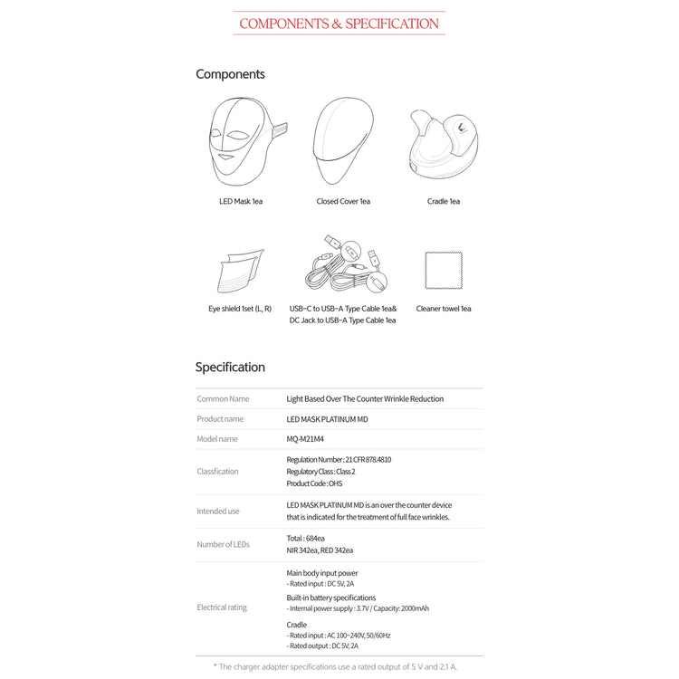 Cellreturn Platinum MD LED Face Mask