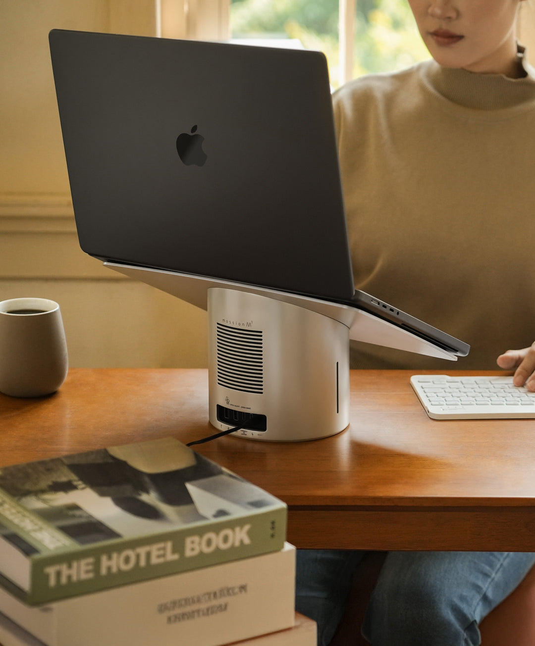 Mossion M1 Laptop Stand  - Silver Metallic