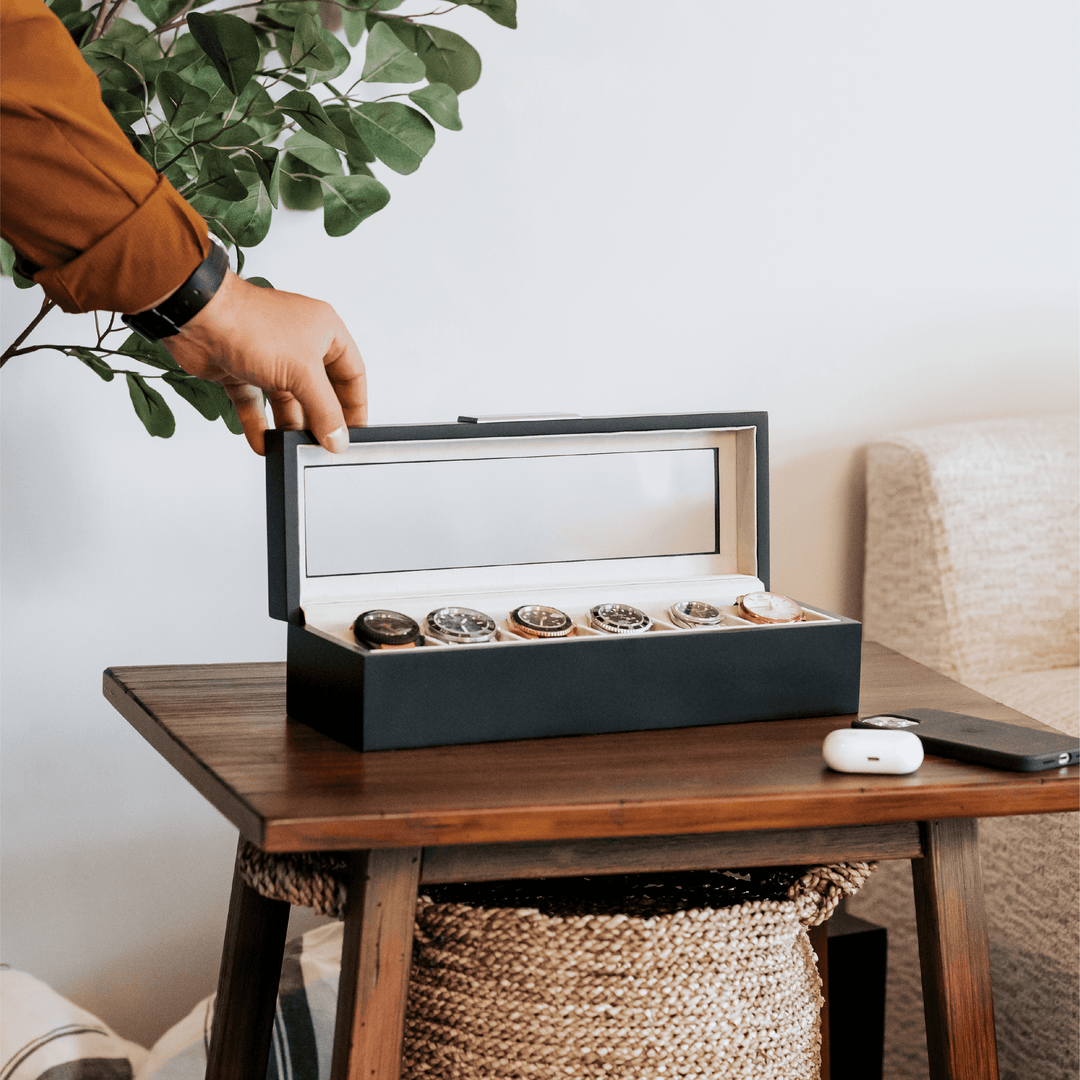 Modern Clip Watch Box - 6 Slot by Case Elegance