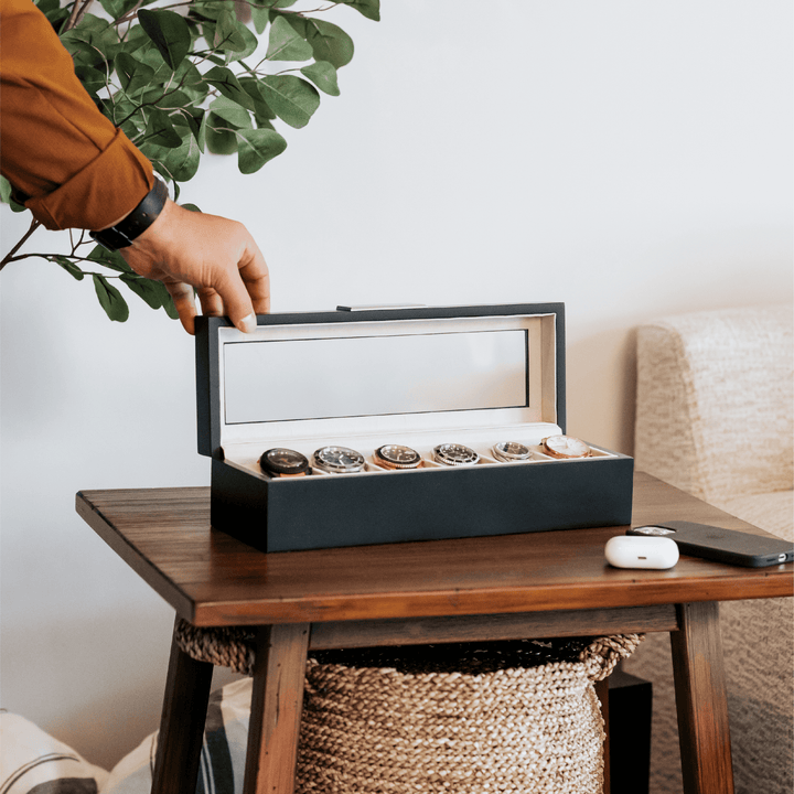 Modern Clip Watch Box - 6 Slot by Case Elegance