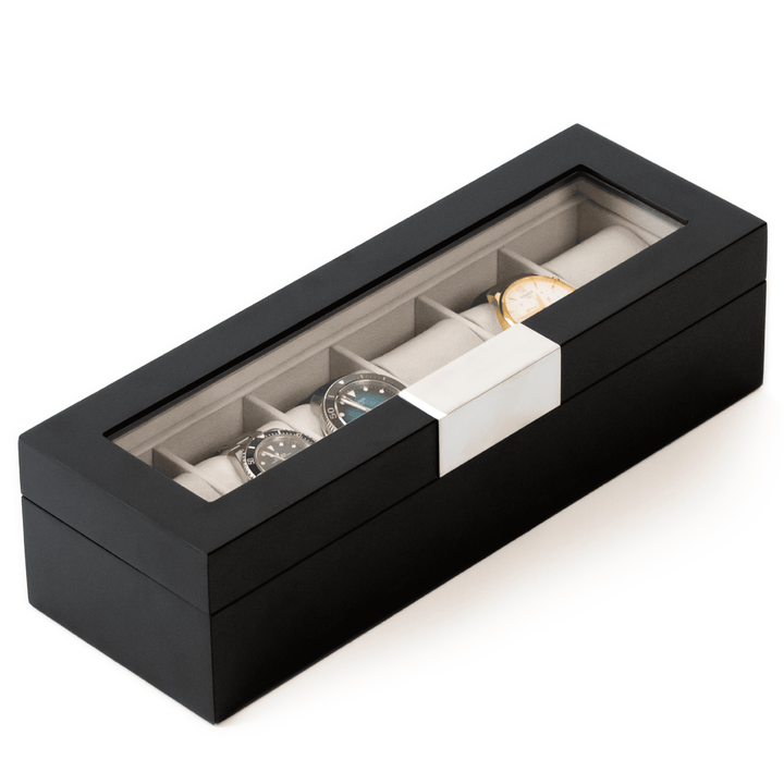 Modern Clip Watch Box - 6 Slot by Case Elegance