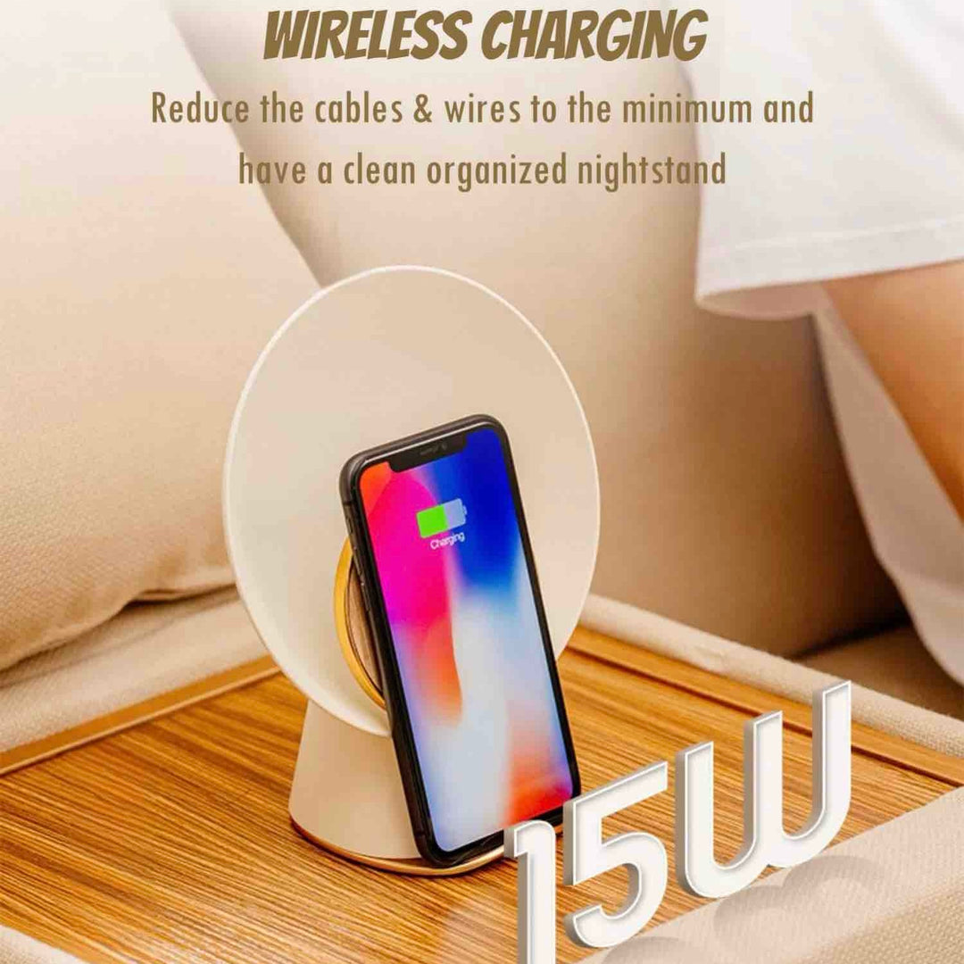 Moon Station: Bedside Lamp, Wireless Charger, Stereo Speaker All In One by INSPECIAL HOME