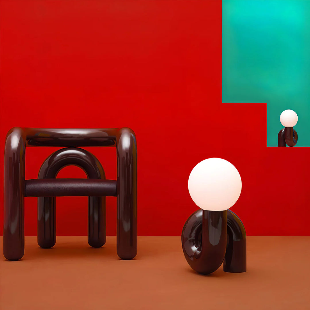 Modern Spiral Bedside Table Lamp - Quirky Whimsical Desk Lamp by INSPECIAL HOME