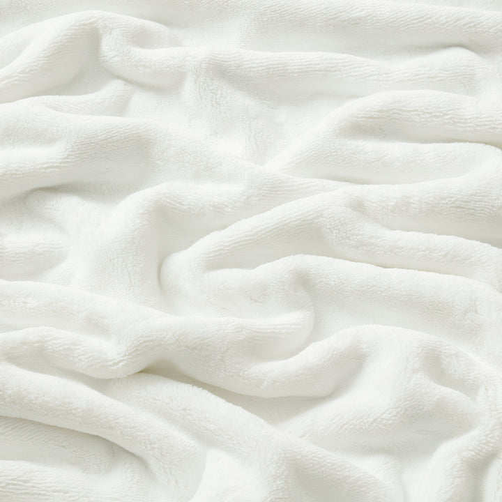 Close-up of white textured fabric