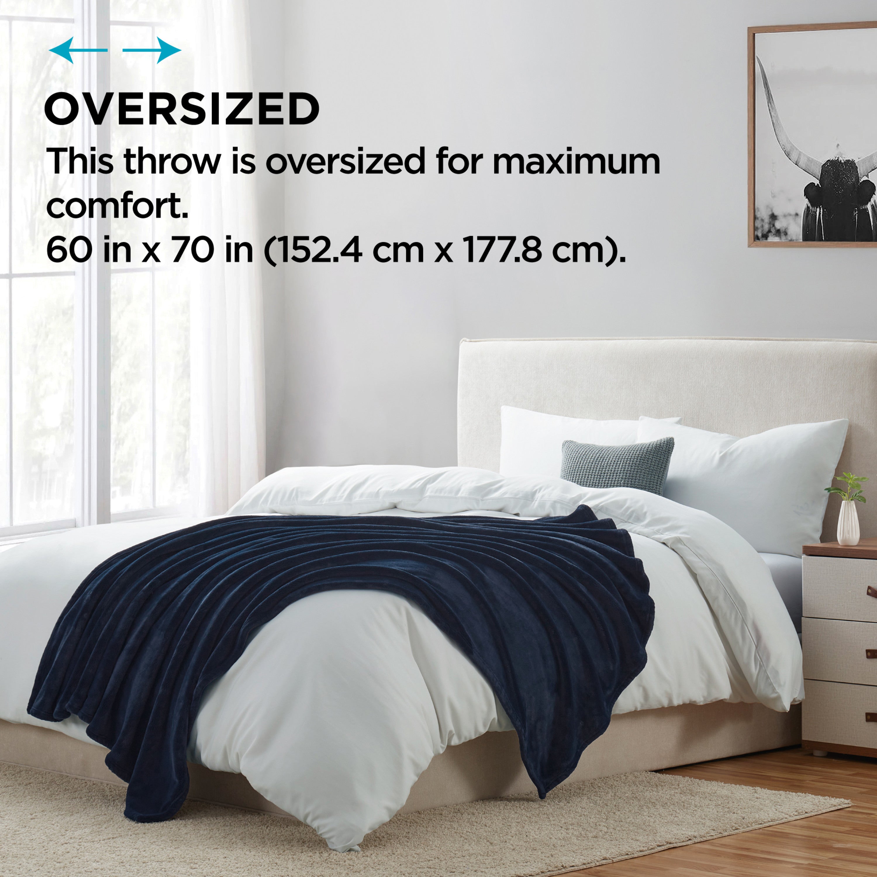 0622-8 NAP BLANKET / BRUSH ナップブランケット/ブラッ Brookstone NAP Plush Throw