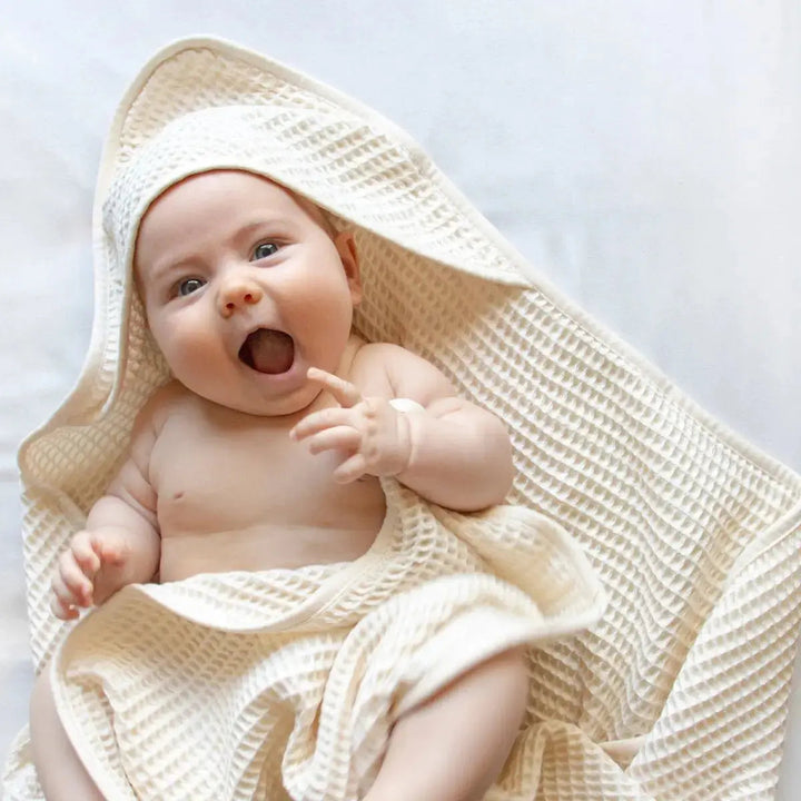 CleanBamboo® Waffle Hooded Baby Towel by ettitude
