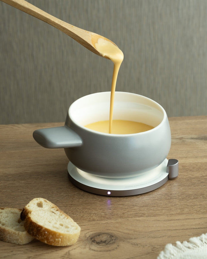 Fondi Self-Heating Fondue Set - Soft Gray