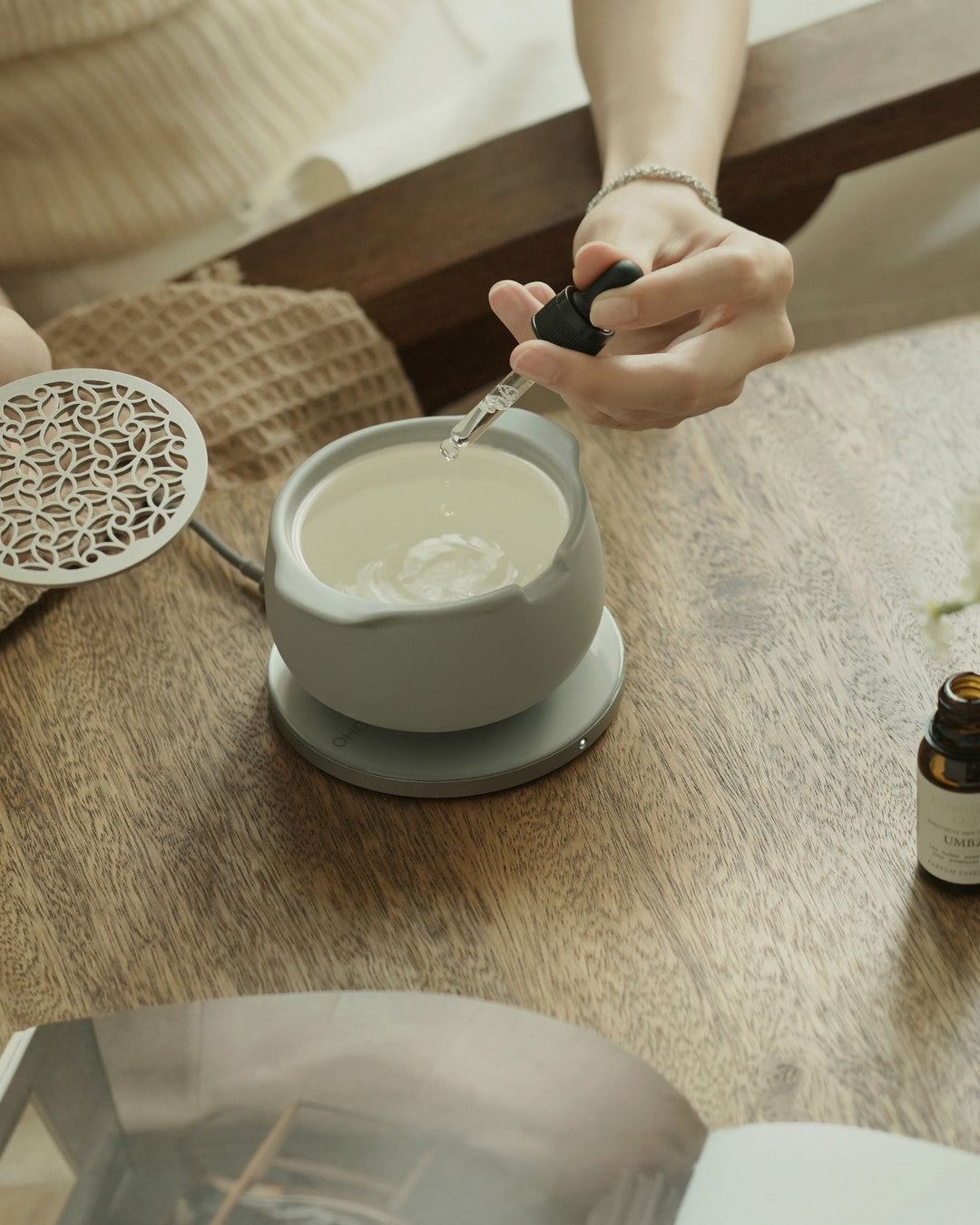 Jun Self-Heating Diffuser Set - Soft Gray