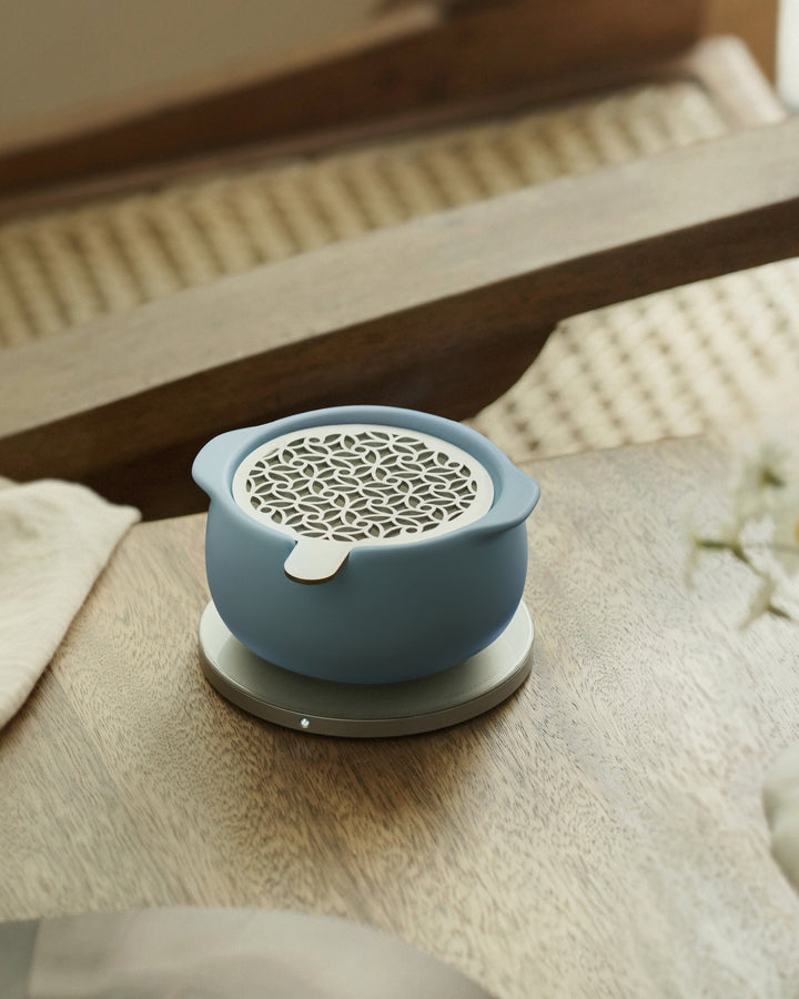 Jun Self-Heating Diffuser Set - Moonmist Blue