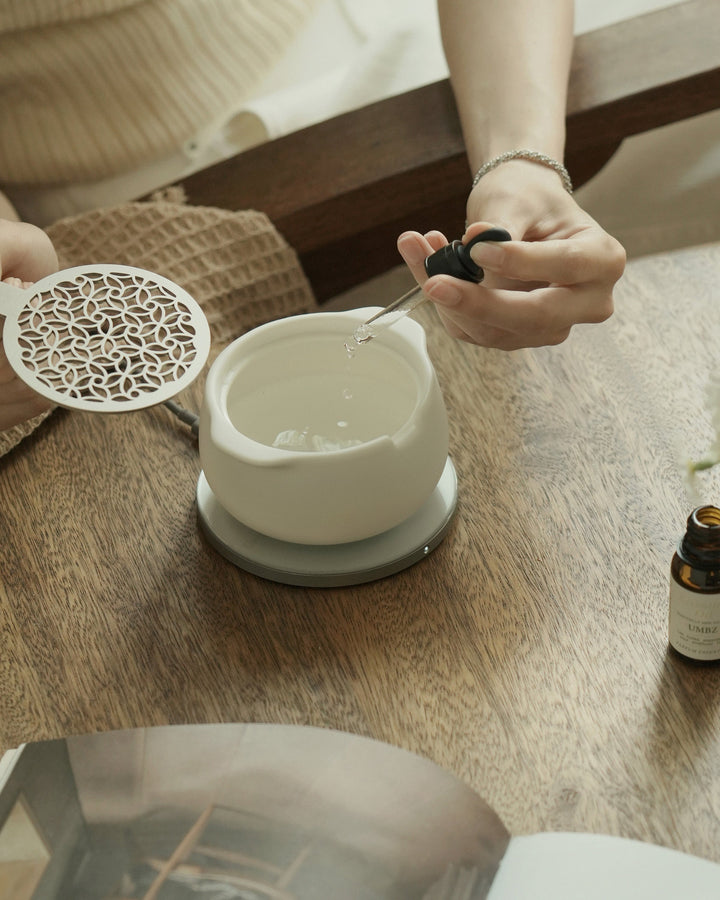 Jun Self-Heating Diffuser Set - Jasmine White