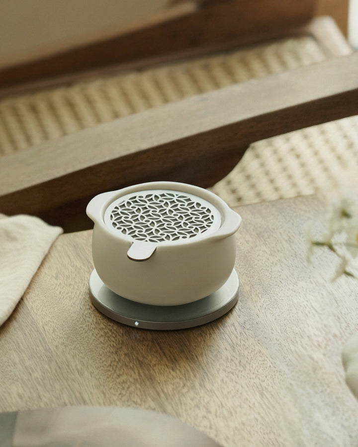Jun Self-Heating Diffuser Set - Jasmine White