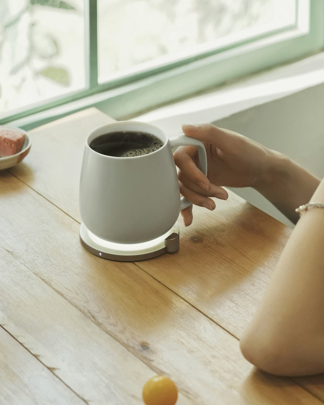 Ui+ Self-Heating Mug Set - Soft Gray