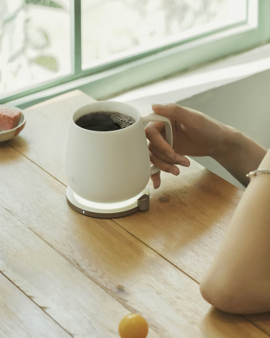 Ui+ Self-Heating Mug Set - Jasmine White