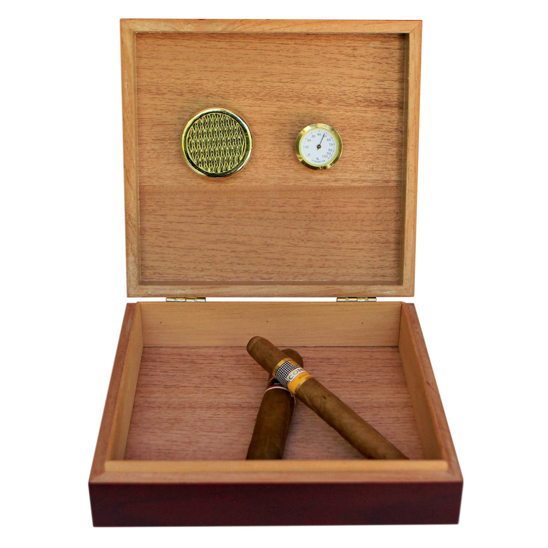 Desktop Analog Cherry Humidor by Case Elegance