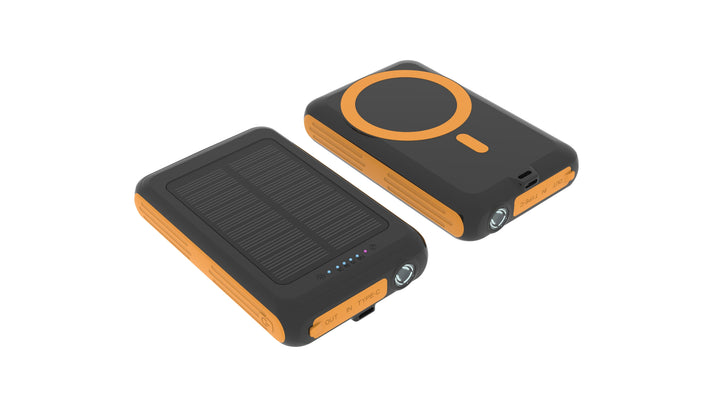 Brookstone 5000MaH Magsafe Solar Power Bank with Flash Light