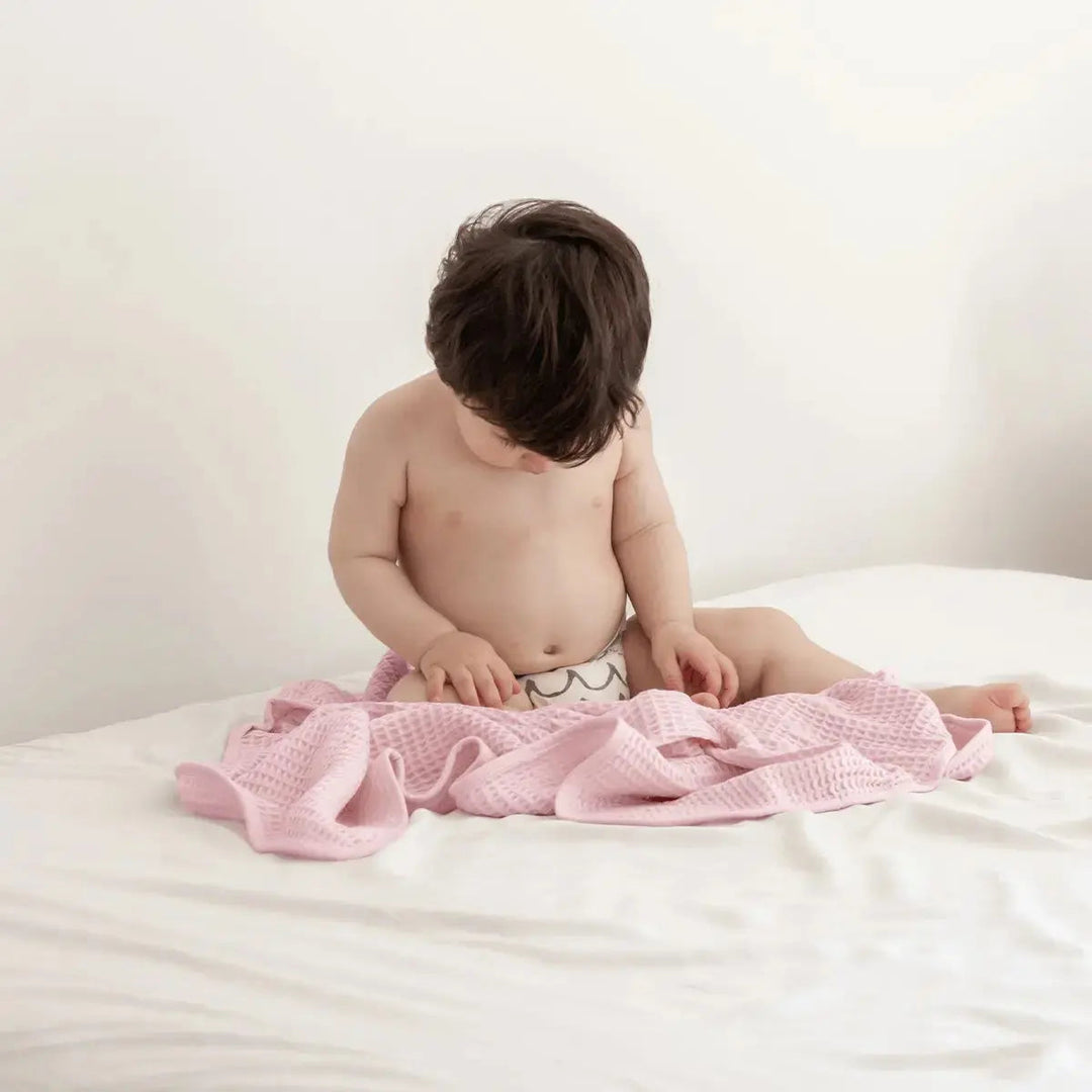 CleanBamboo® Waffle Hooded Baby Towel by ettitude