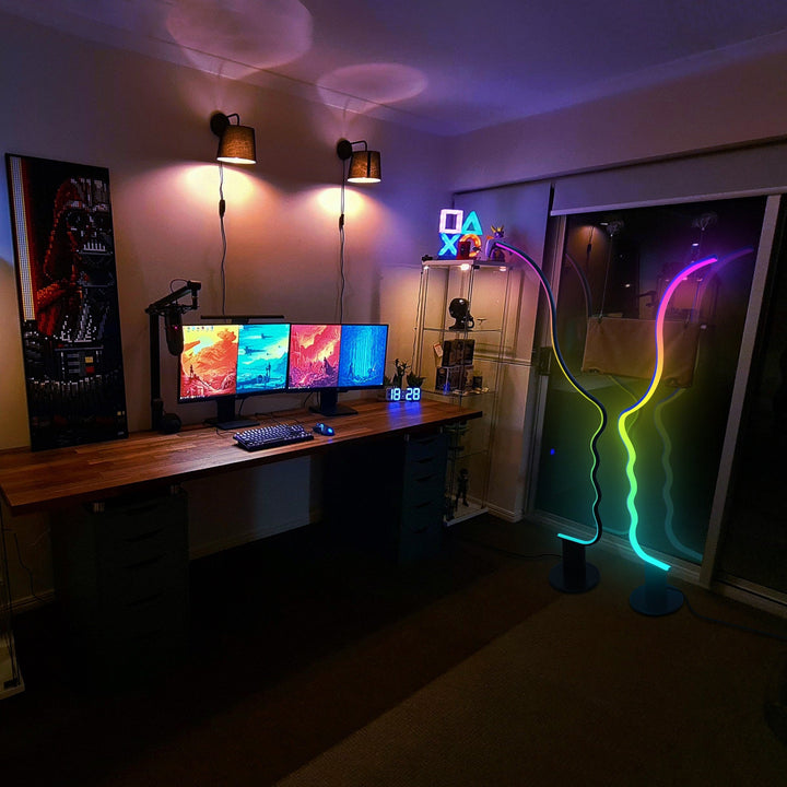 Creative Face RGB floor lamo for computer game room