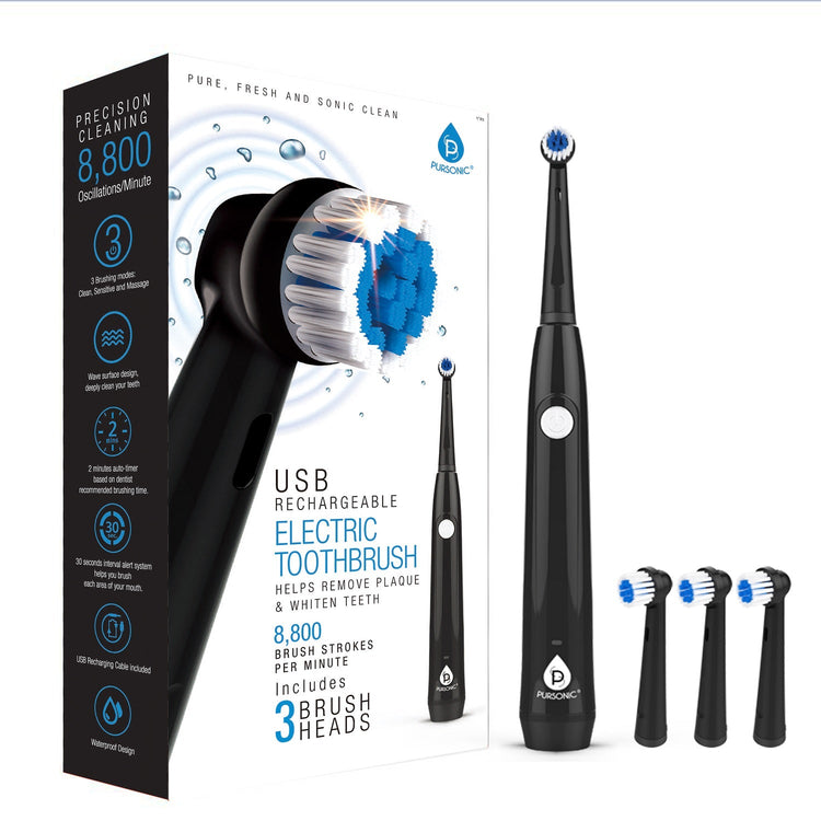 USB Rechargeable Rotary Toothbrush by Pursonic | Brookstone