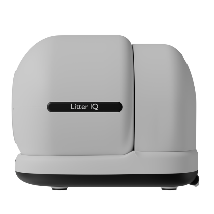 Side profile of the Litter IQ smart cat litter box.