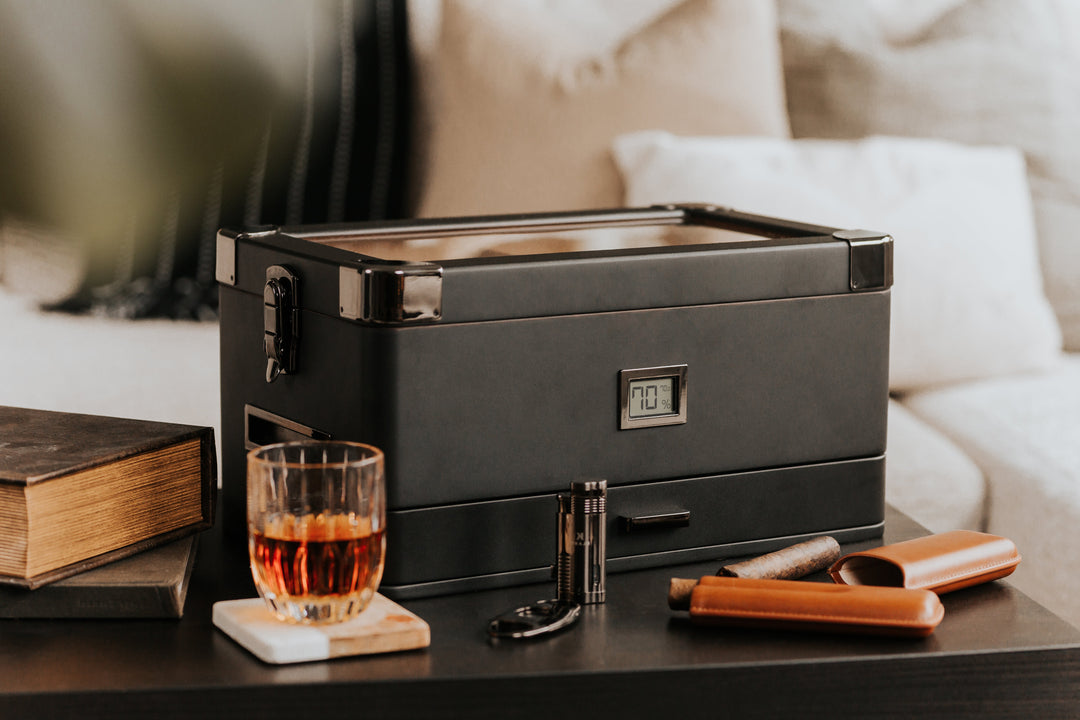 Black Edition Military Humidor by Case Elegance