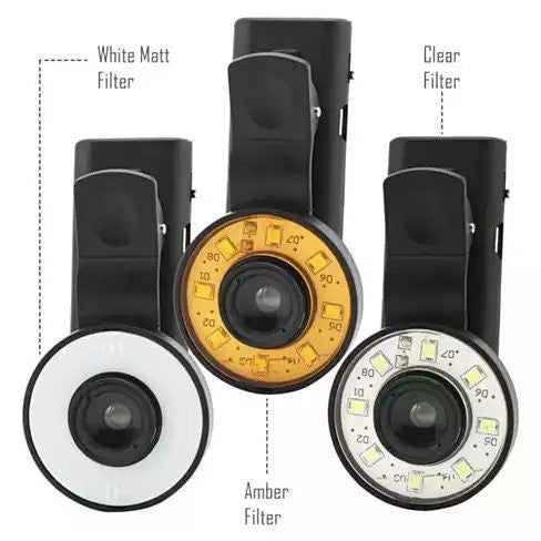 Picture Perfect Selfie Clip on LED Light With 4X Wide Angle Lens