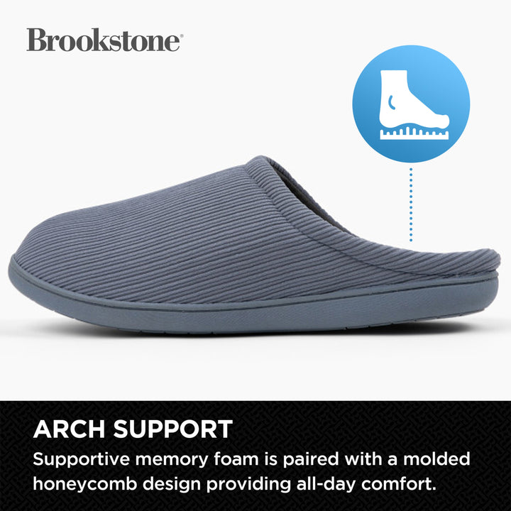 Brookstone Classic Comfort Memory Foam Slippers - Men's