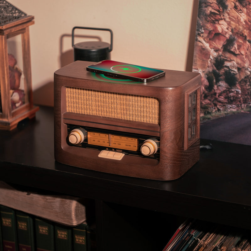 Retro Bluetooth-compatible Radio Built-in Speaker Vintage Design