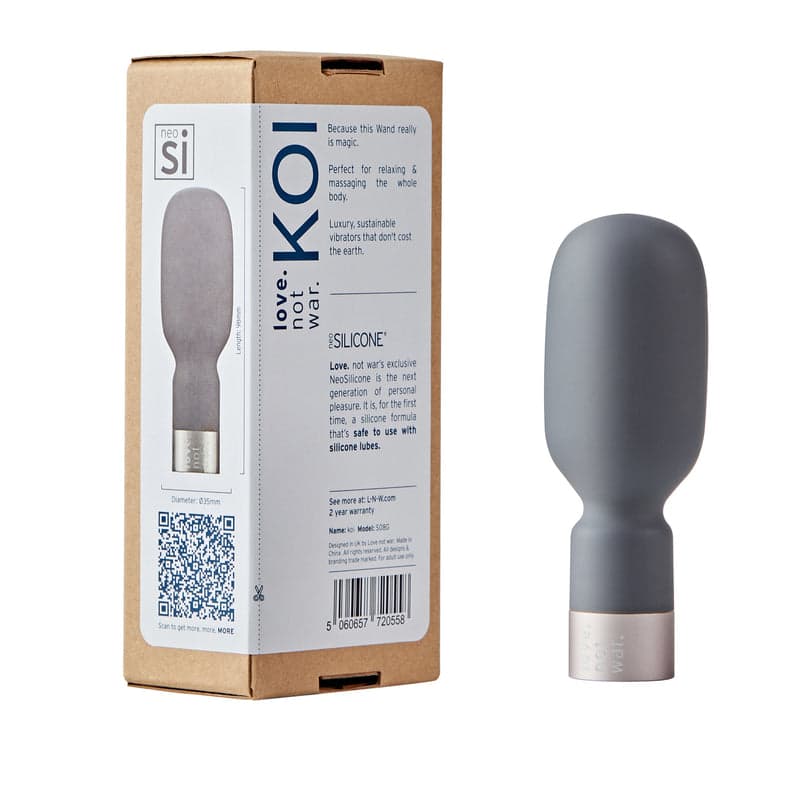 Love Not War Koi Grey Wand Vibrator with NeoSIlicone Head ONLY