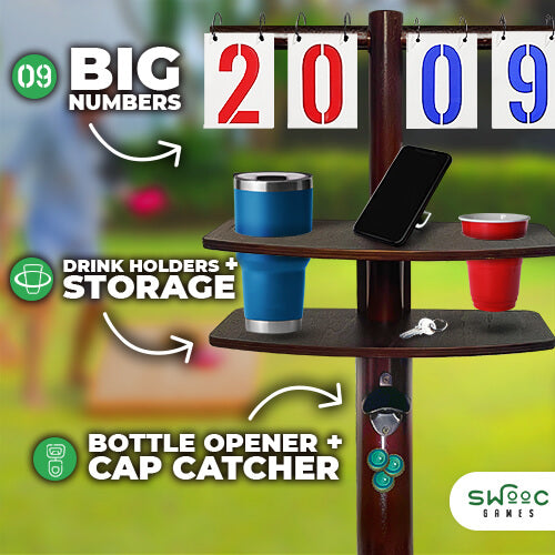 Cornhole Score Keeper & Other Yard Games by Swooc Games