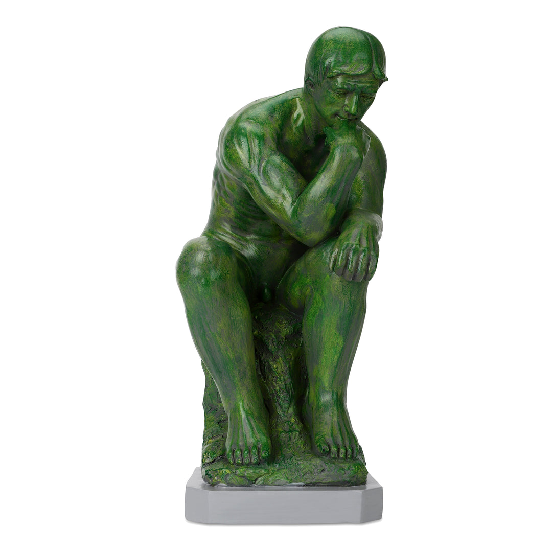 Thinker Statue With High-Power Solar Spotlight