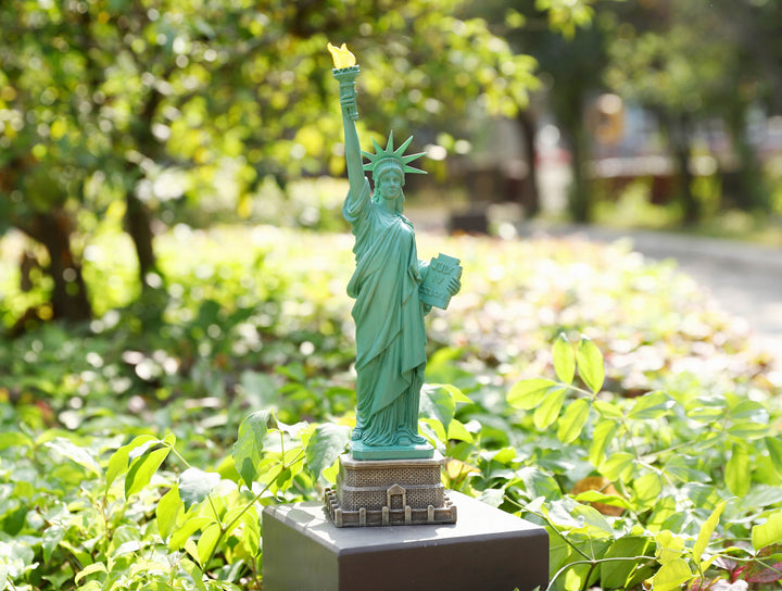 Statue of Liberty With High-Power Solar Spotlight