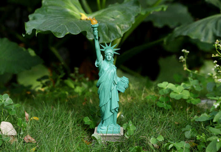 Statue of Liberty With High-Power Solar Spotlight