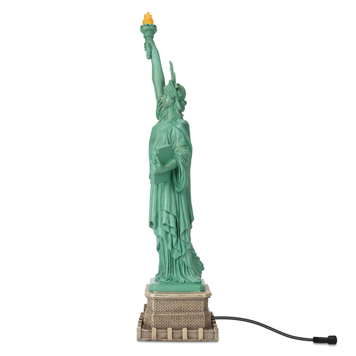 Statue of Liberty With High-Power Solar Spotlight
