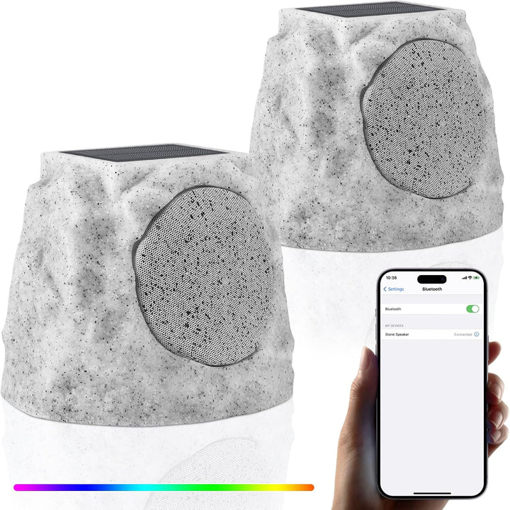 SDX Solar Garden Rock Bluetooth Speakers (A Pair)