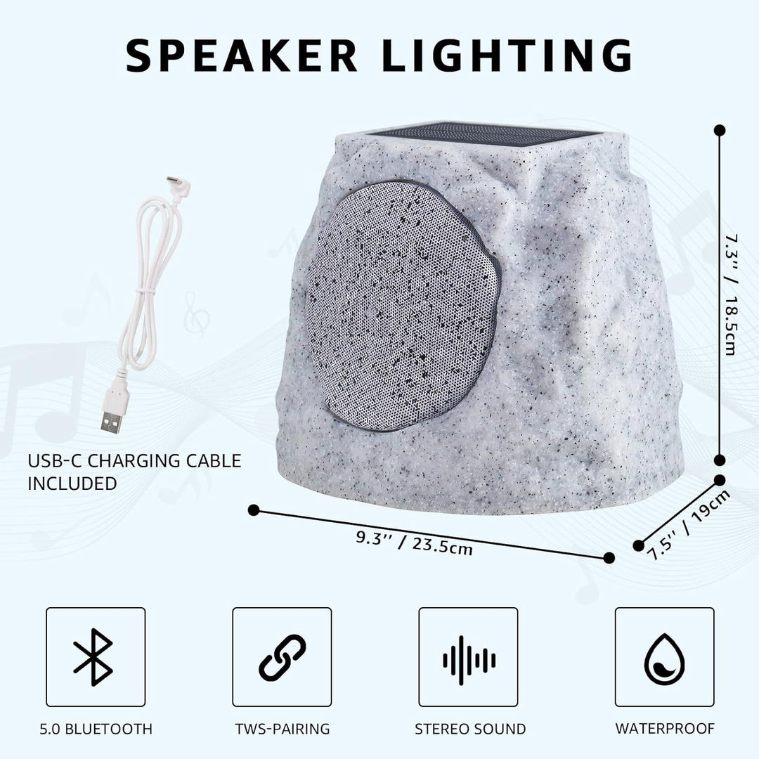 SDX Solar Garden Rock Bluetooth Speakers (A Pair)