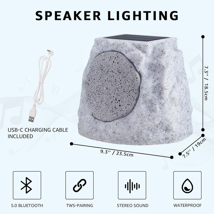 SDX Solar Garden Rock Bluetooth Speakers (A Pair)