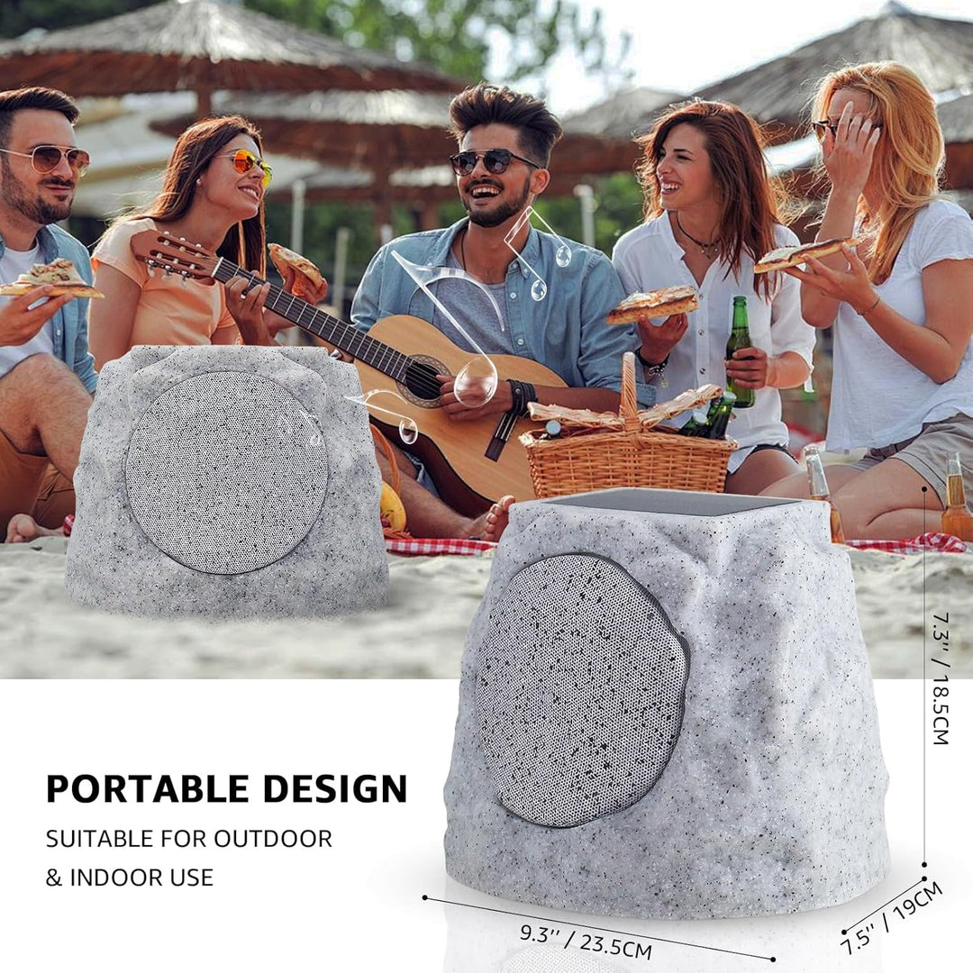 SDX Solar Garden Rock Bluetooth Speakers (A Pair)