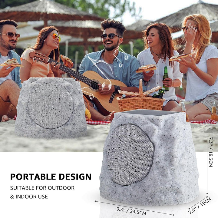 SDX Solar Garden Rock Bluetooth Speakers (A Pair)