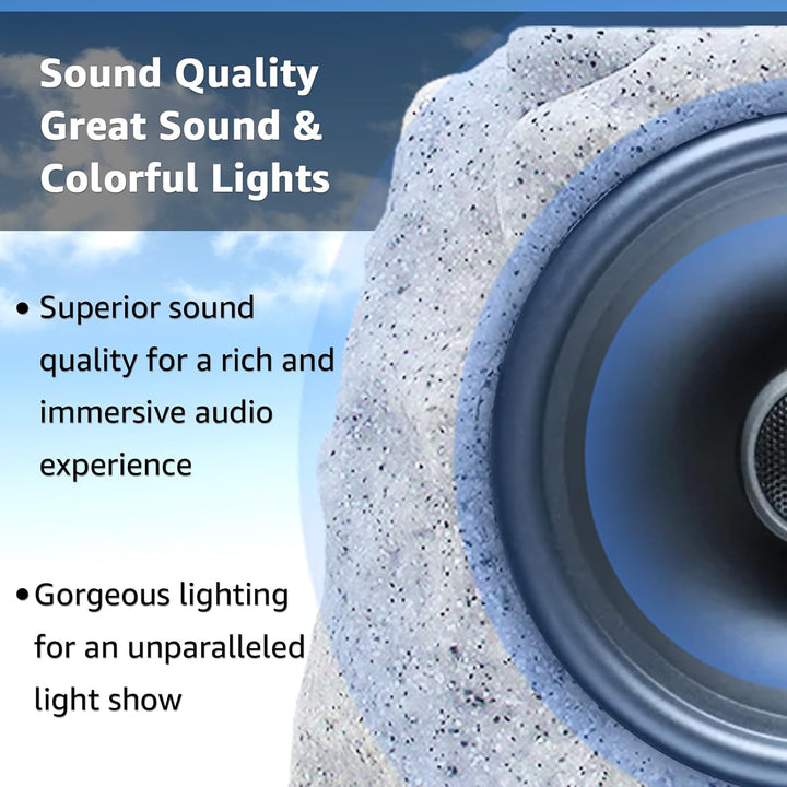 SDX Solar Garden Rock Bluetooth Speakers (A Pair)