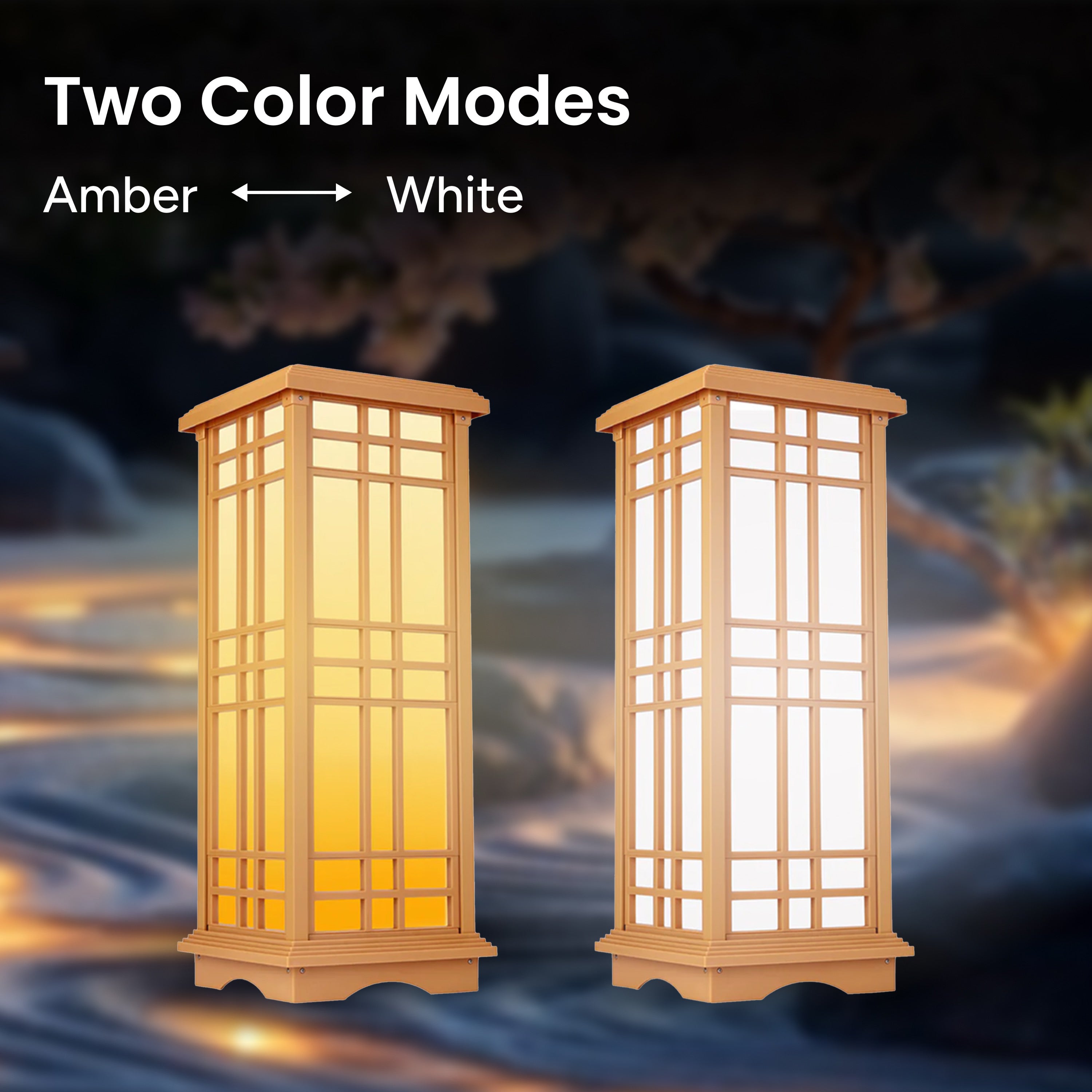 Solar-Powered Japanese Garden Lights: Beautiful Outdoor Lighting