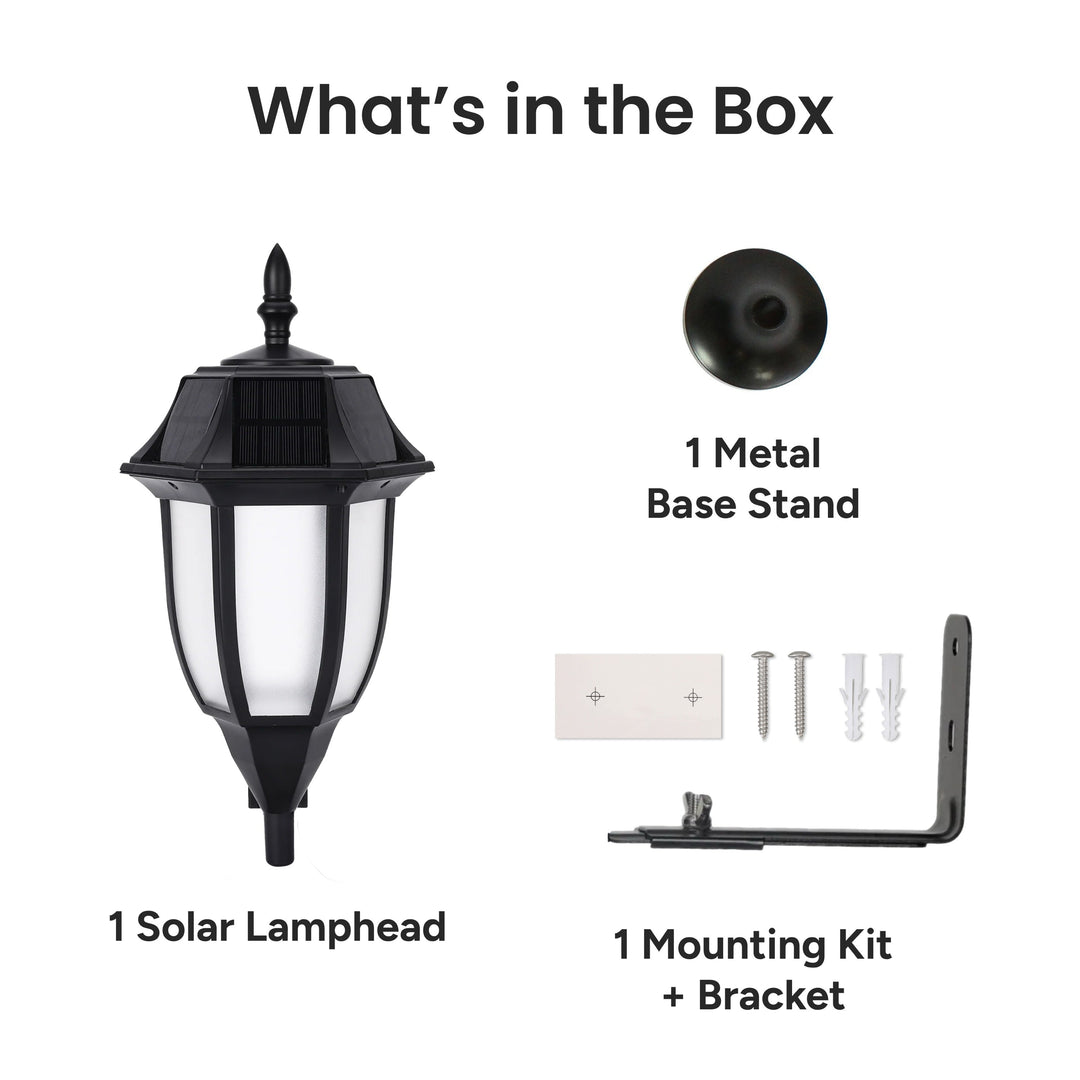 Solar Classic Wall Light With Wall Mount (Dual Lighting Modes)